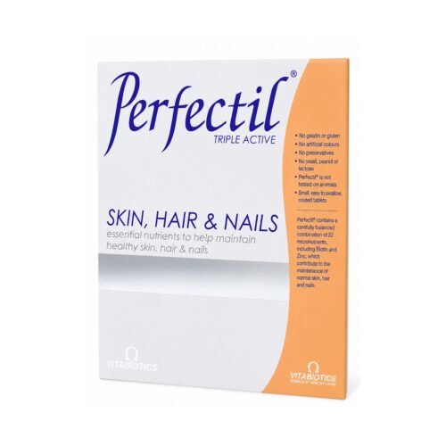 Vitabiotics Perfectil Triple Active 30 tablets pack for glowing skin, strong hair, and healthy nails