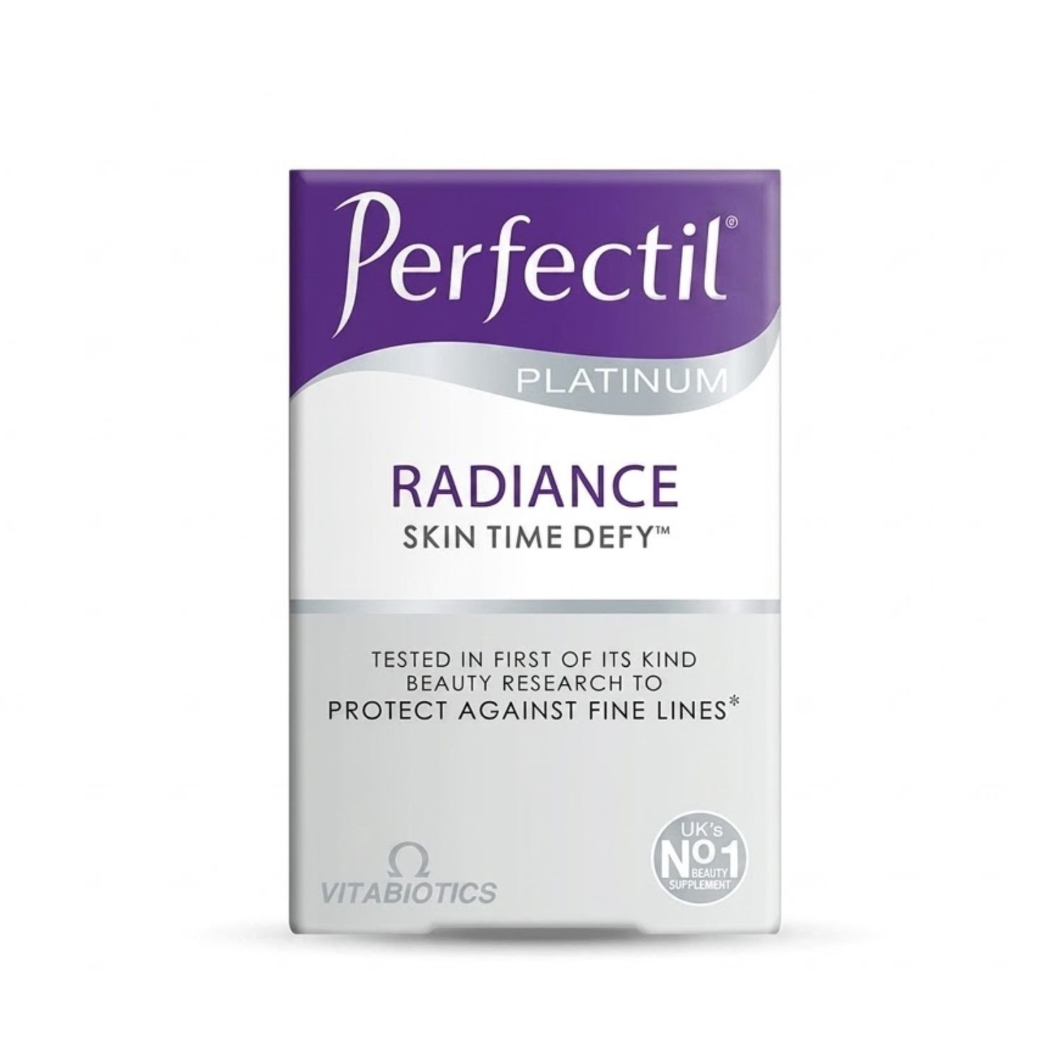 Vitabiotics Perfectil Platinum Skin Radiance 60 tablets pack for advanced skin cell renewal.