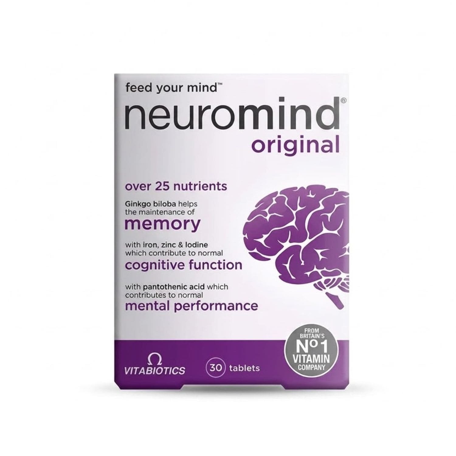 Vitabiotics Neuromind Original tablets dietary supplement for brain health.