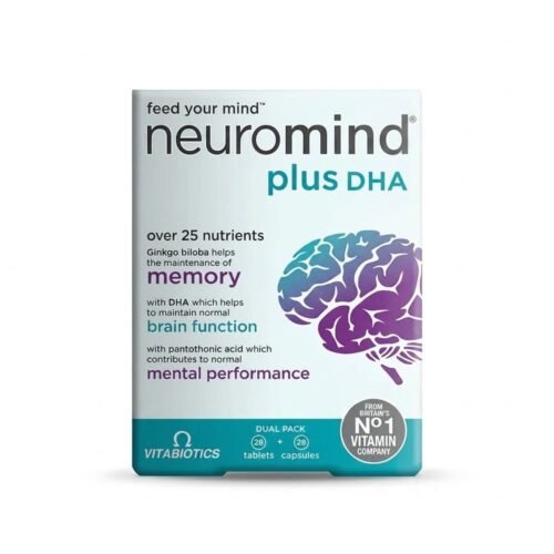 Vitabiotics Neuromind Plus DHAE capsules bottle for brain health.