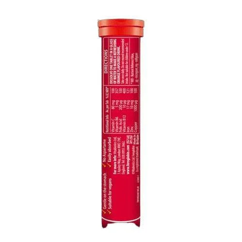 Rear label ingredients list of Vitabiotics Feroglobin Fizz