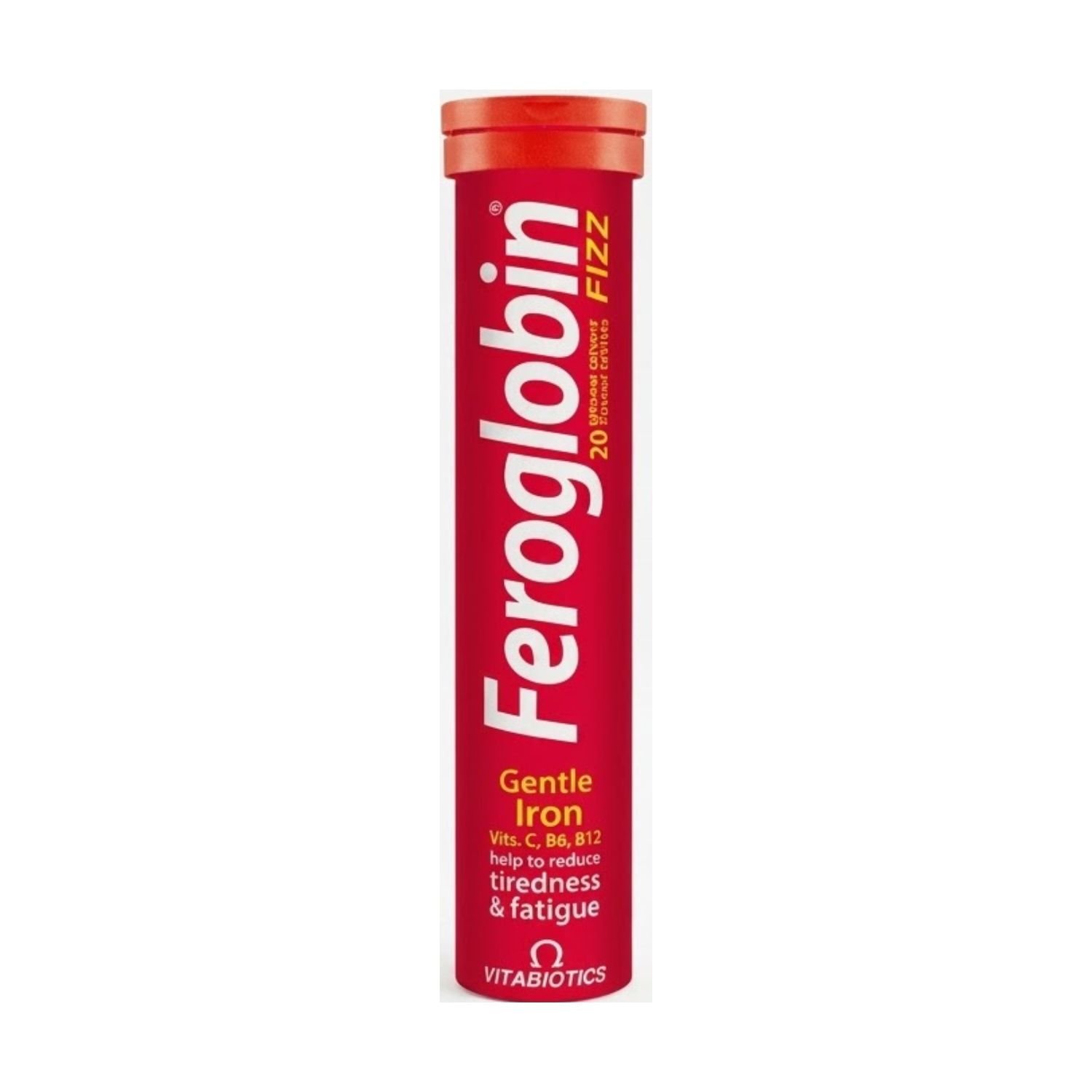Front view of Vitabiotics Feroglobin Fizz effervescent iron tablets