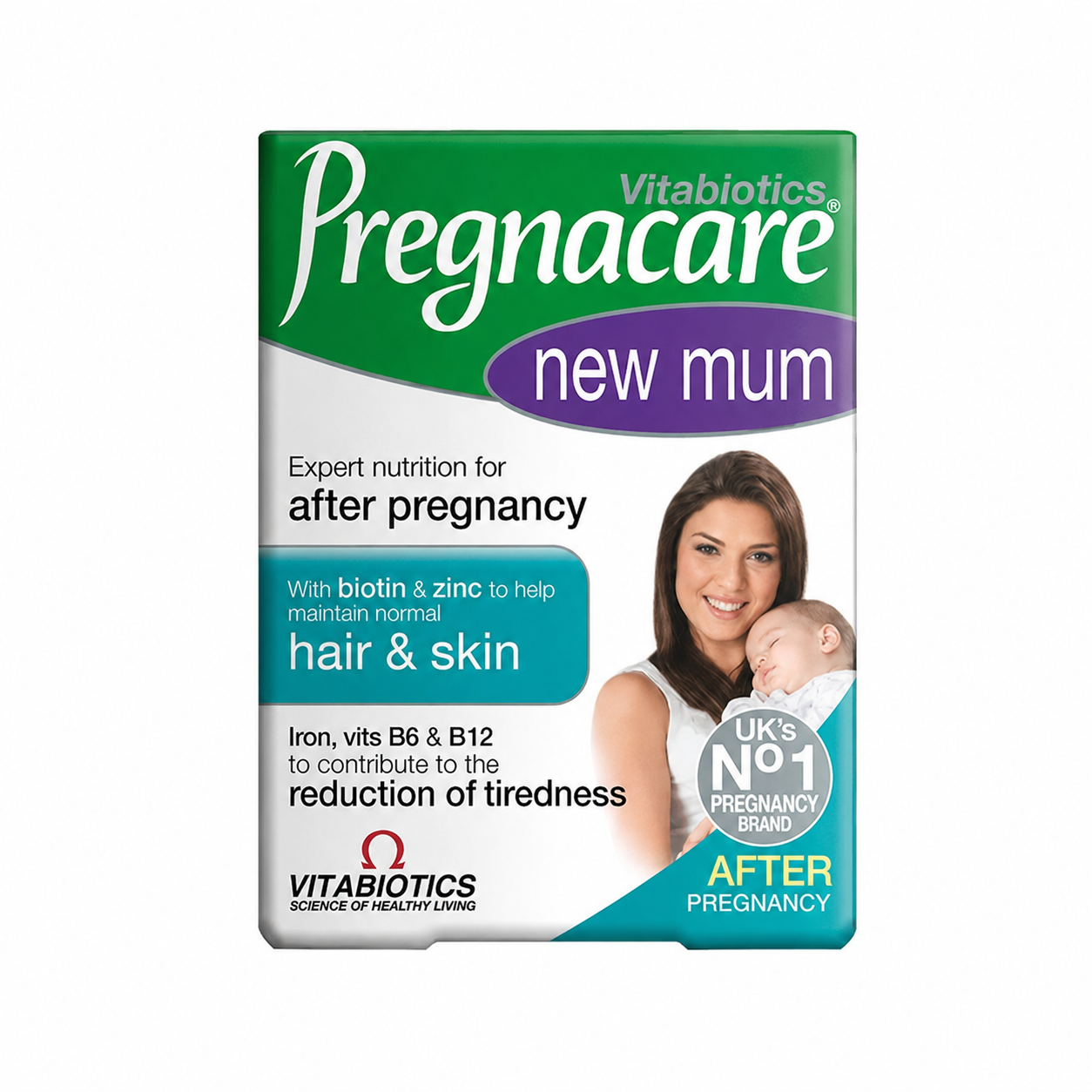 Front packaging of Vitabiotics Pregnacare New Mum 56 tablets