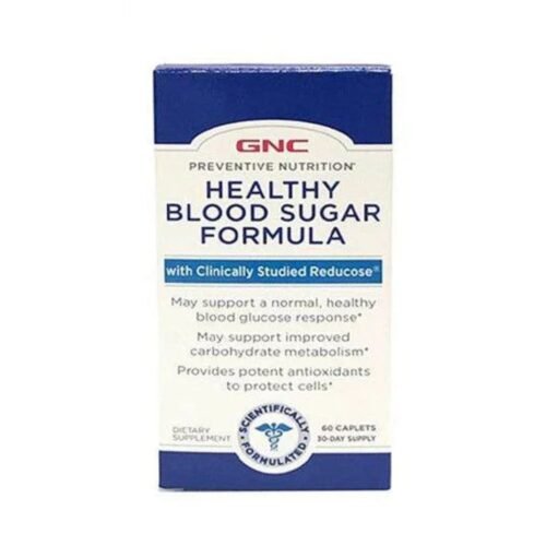 GNC Healthy Blood Sugar Formula 60 Tablets front bottle view