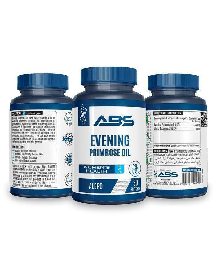 ABS Alepo Evening Primrose Oil, 30 Ct - Vitamins House