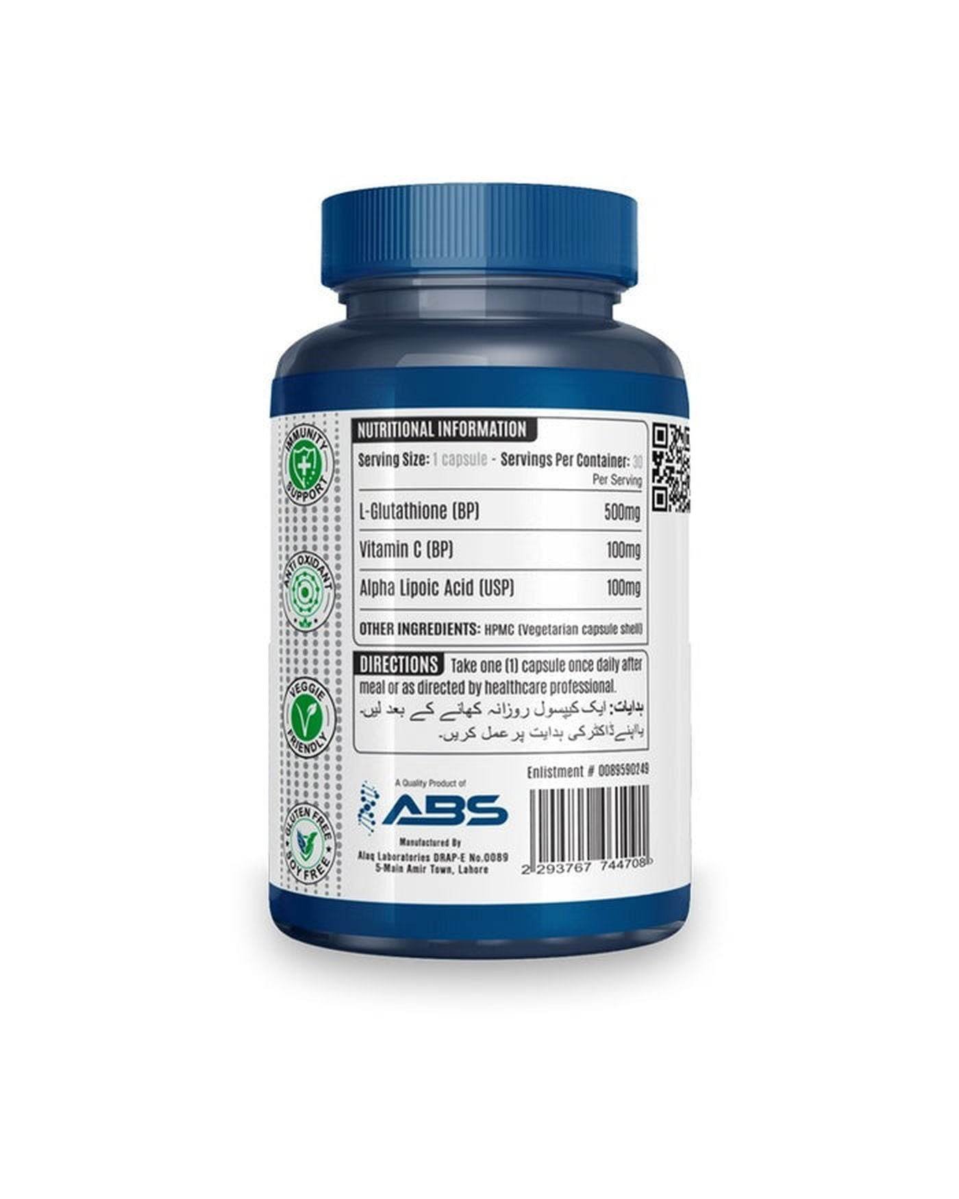 ABS L-Glutathione Reduced, 30 Ct - Vitamins House