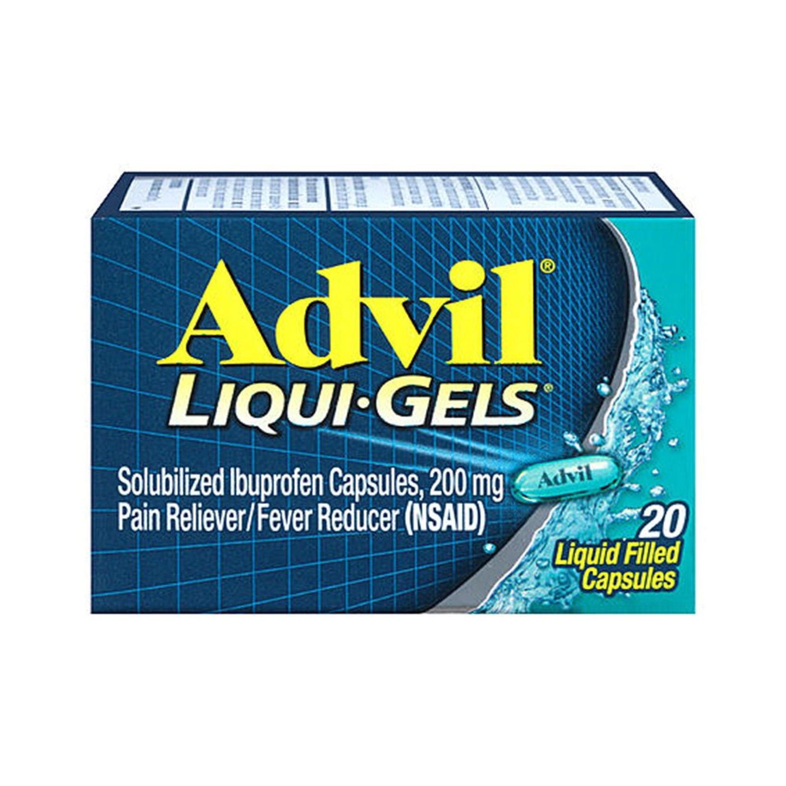 Advil Liquid Gels 20 Capsules - Vitamins House