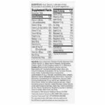 Supplement facts label for Centrum Silver Men 50 Plus 100 tablets,