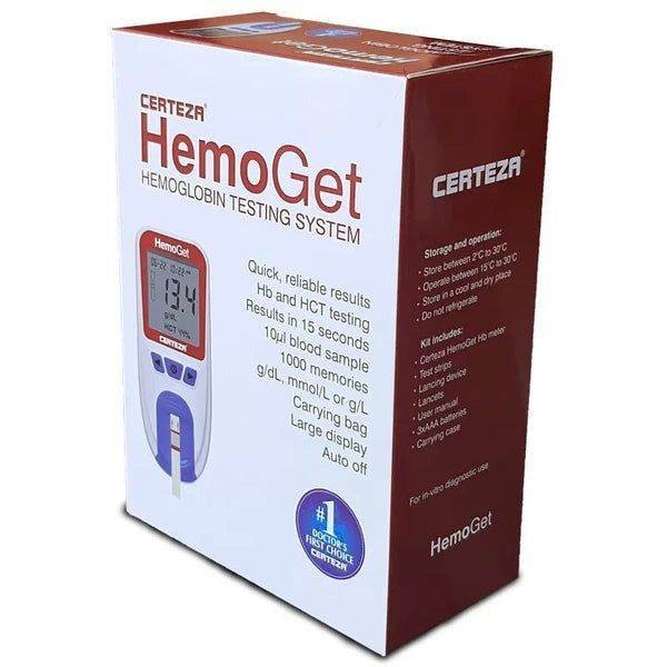 Certeza HemoGet Hemoglobin Testing System with 10 Strips (HB-101) - Vitamins House