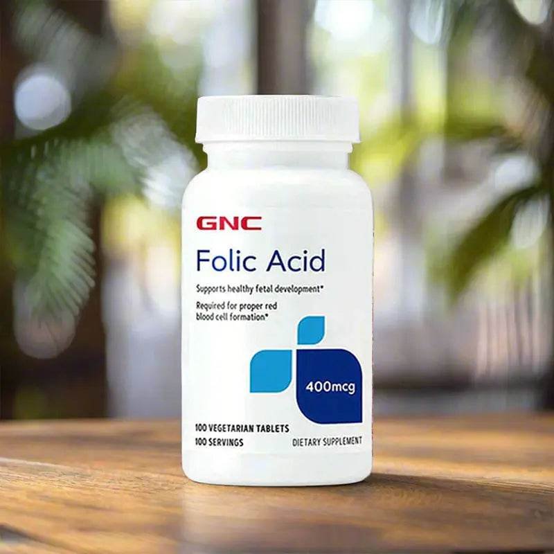 GNC Folic Acid 400mcg (100 Tablets) - Vitamins House