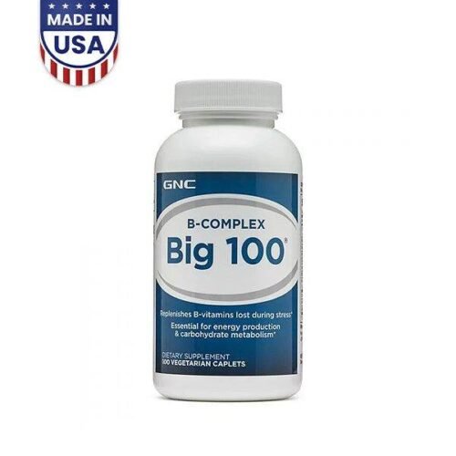 GNC Big 100 B-Complex 100 Tablets original bottle