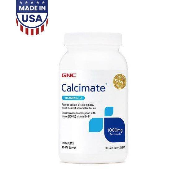GNC Calcimate 1000mg with Vitamin D-3 120 Caplets - Vitamins House