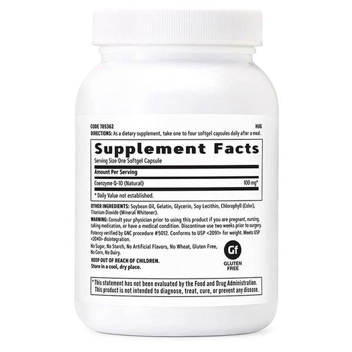 GNC CoQ-10 100mg 60 Softgels - Vitamins House