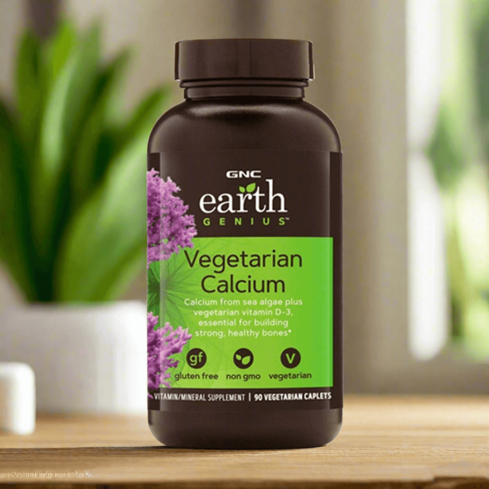 GNC Earth Genius Vegetarian Calcium 90 Caplets - Vitamins House