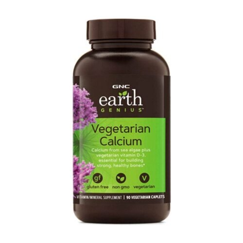 GNC Earth Genius Vegetarian Calcium 90 Caplets - Vitamins House