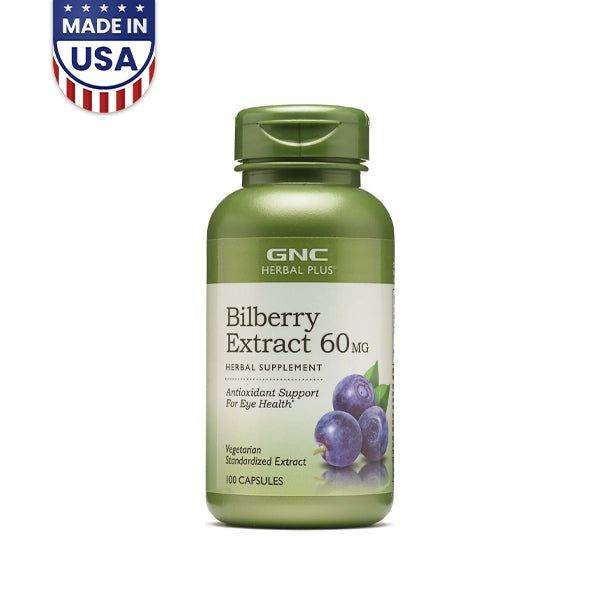 GNC Herbal Bilberry Extract 60mg, 100 Capsules - Vitamins House