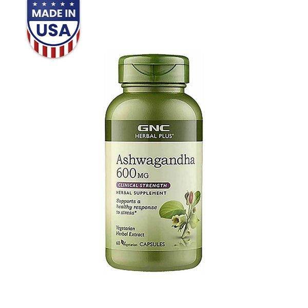 GNC Herbal Plus Ashwagandha 600MG 60caps - Vitamins House