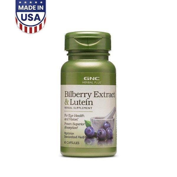 GNC Herbal Plus Bilberry Extract & Lutein 60 Capsules - Vitamins House