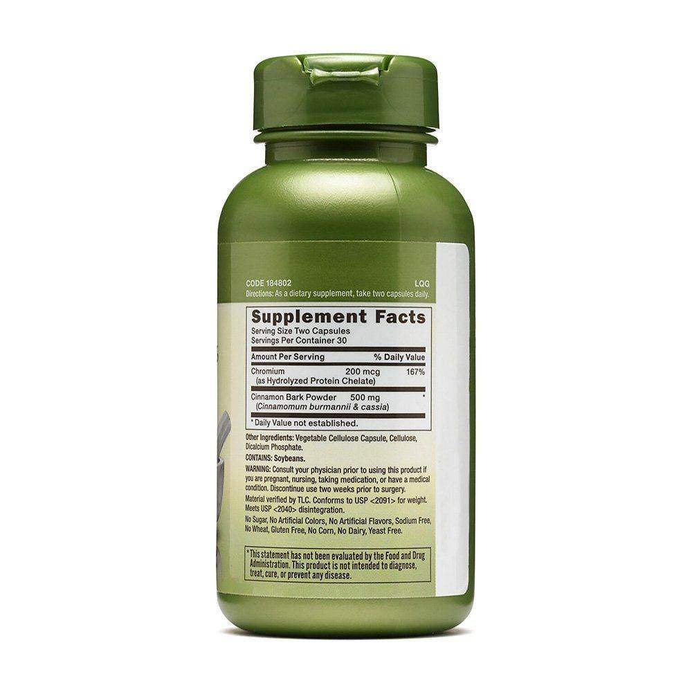 GNC Herbal Plus Cinnamon and Chromium 60 Capsules - Vitamins House