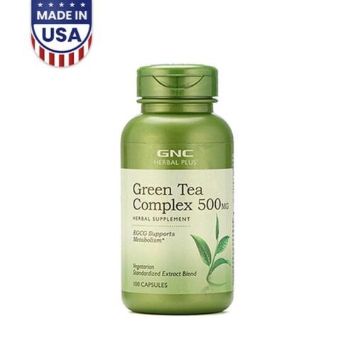 GNC Herbal Plus Green Tea Complex 500mg 100 Capsules - Vitamins House