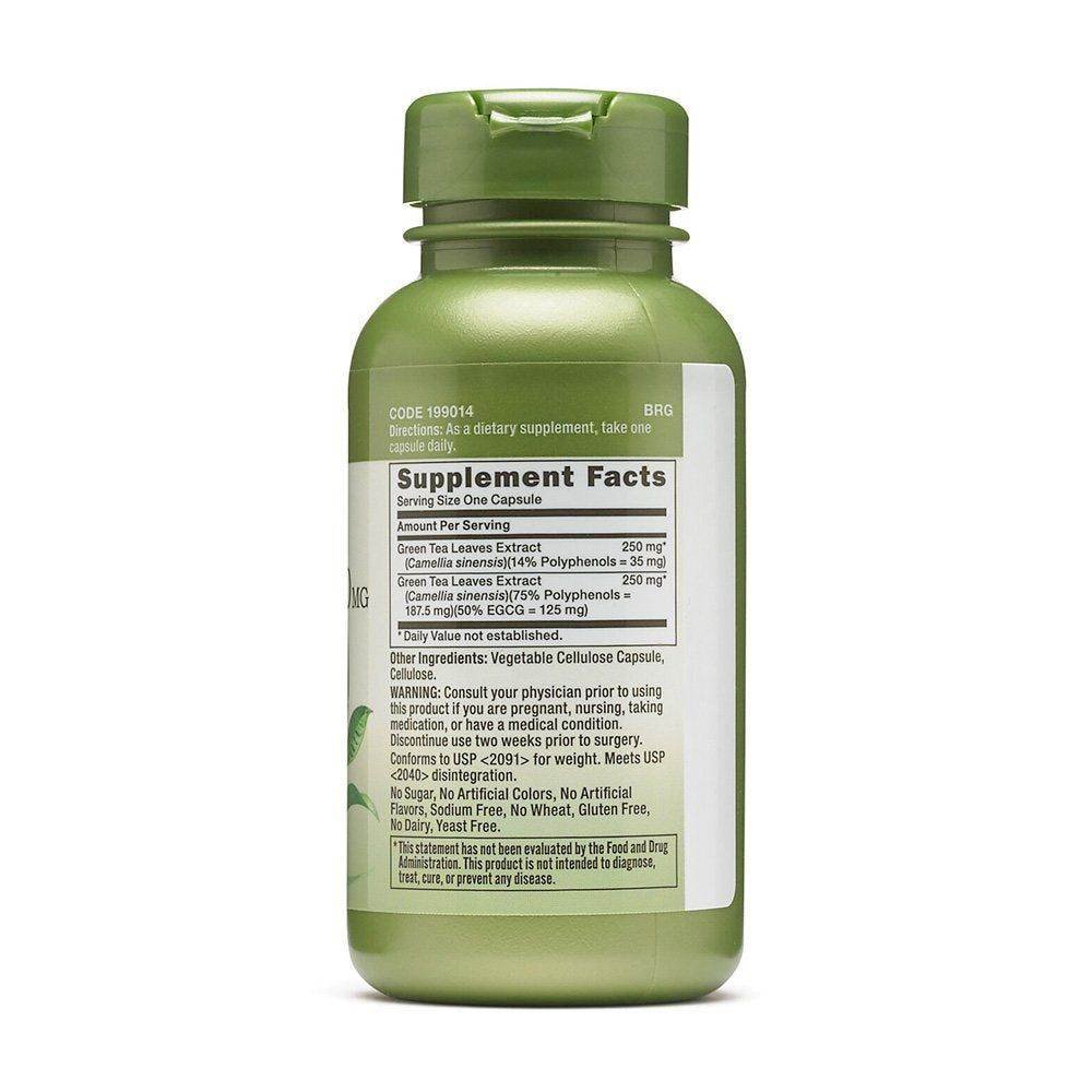 GNC Herbal Plus Green Tea Complex 500mg 100 Capsules - Vitamins House