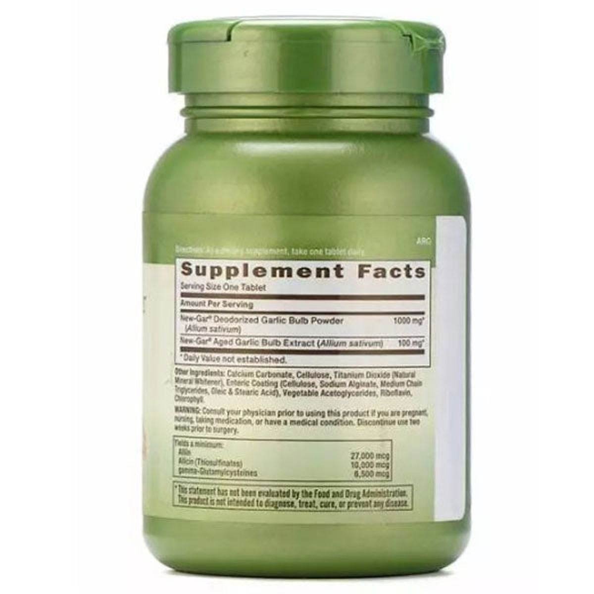 GNC Herbal Plus Odorless Super Garlic 1100mg 100 Tablets - Vitamins House