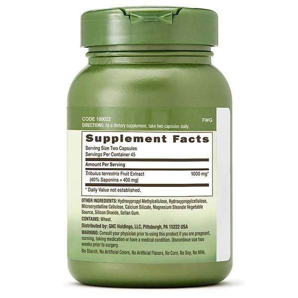 GNC Herbal Plus Tribulus 1000mg 90 Capsules - Vitamins House