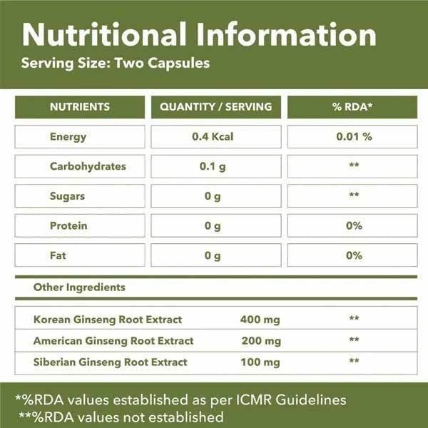 GNC Herbal Plus Triple Ginseng Root 100 Capsules - Vitamins House