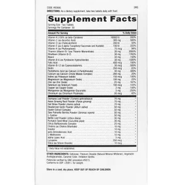 GNC Mega Men Time Release 100CT - Vitamins House