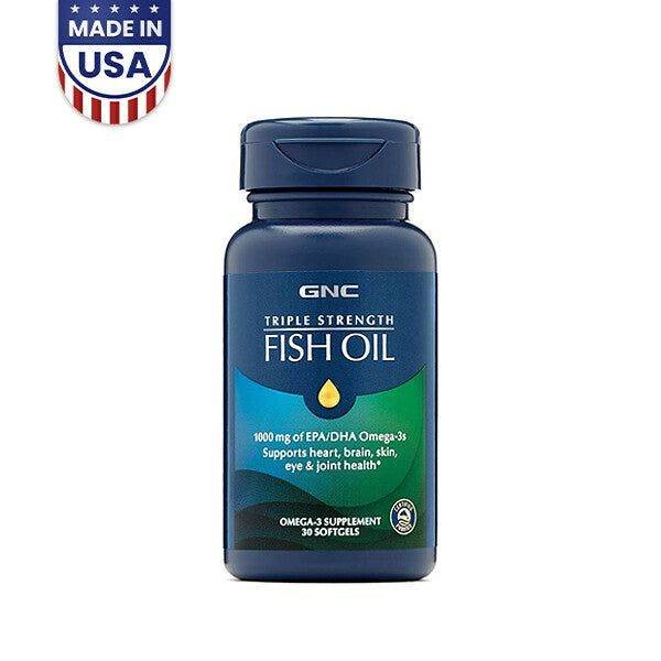 GNC TRIPLE STRENGHT FISH OIL 1000mg + OMEGA-3 30SG - Vitamins House