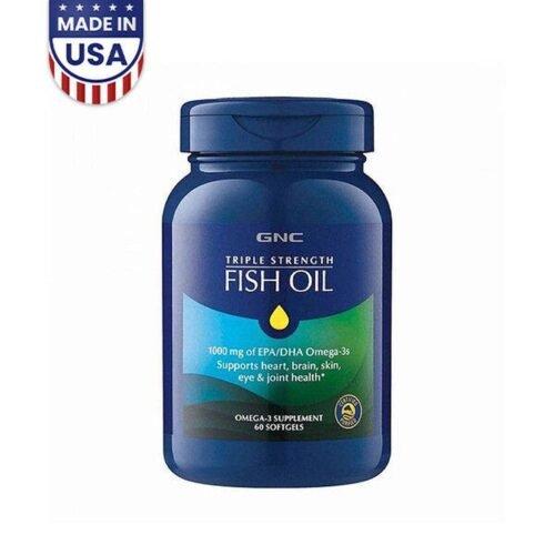 GNC Triple Strength Fish Oil 60 Softgels - Vitamins House