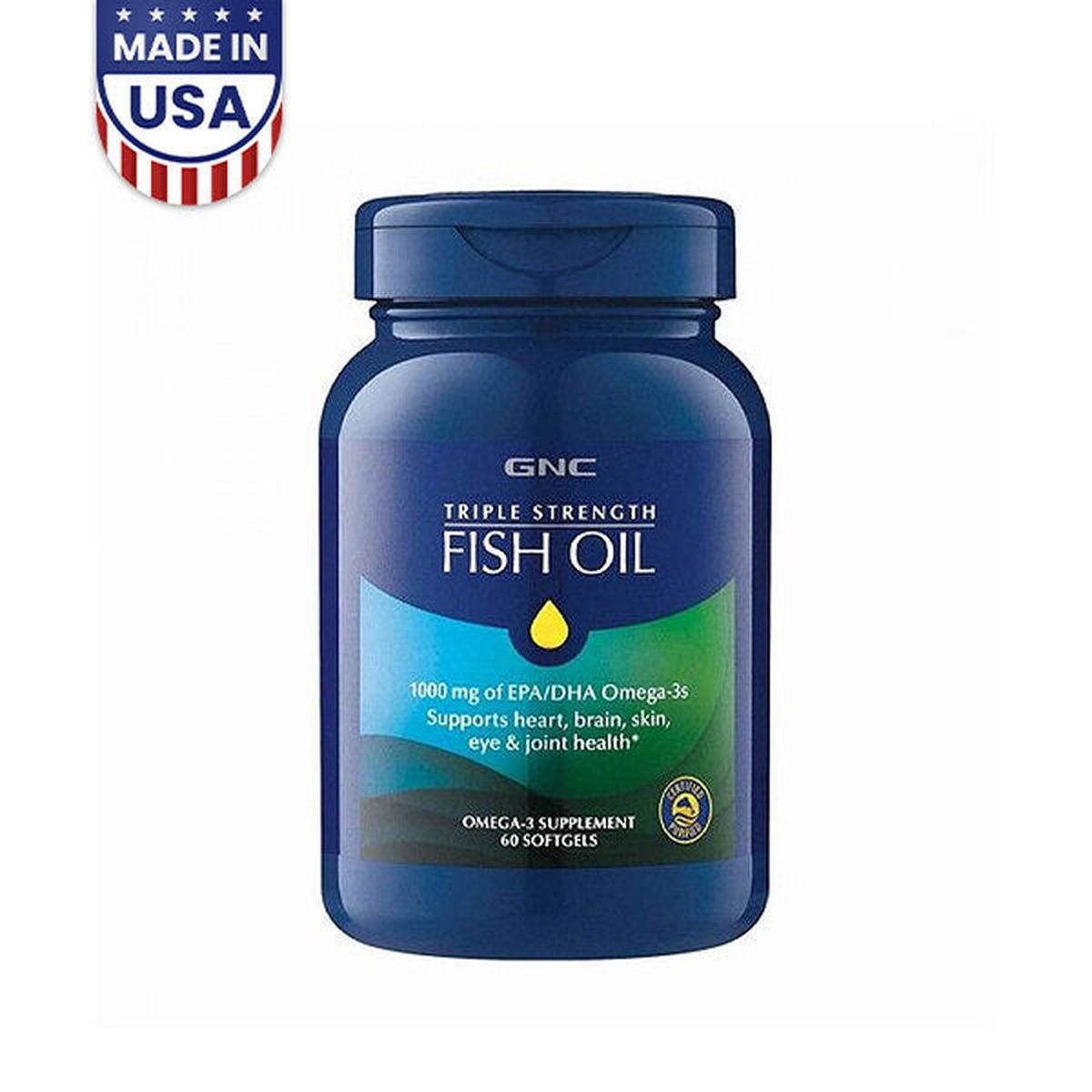 GNC Triple Strength Fish Oil 60 Softgels - Vitamins House