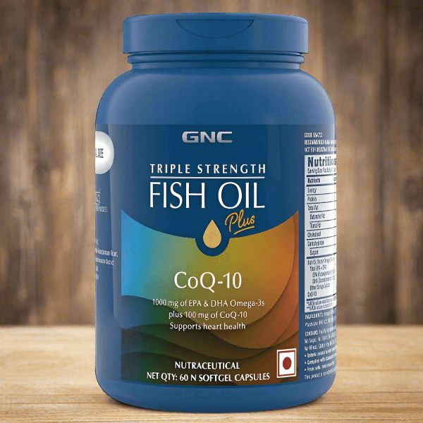 GNC Triple Strength Fish Oil Plus CoQ10 60CT - Vitamins House