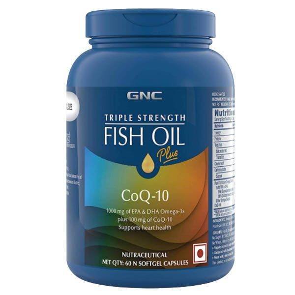 GNC Triple Strength Fish Oil Plus CoQ10 60CT - Vitamins House
