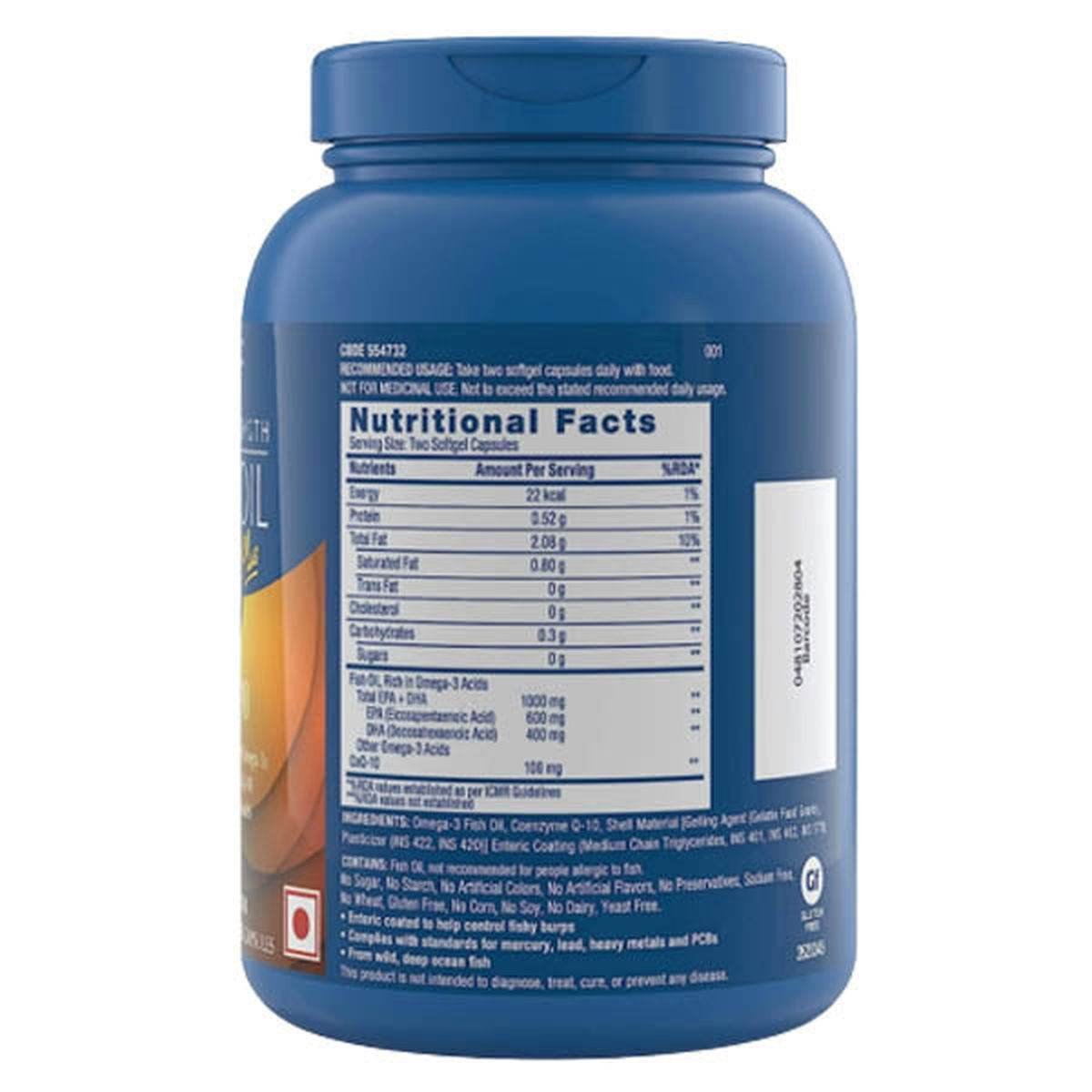 GNC Triple Strength Fish Oil Plus CoQ10 60CT - Vitamins House