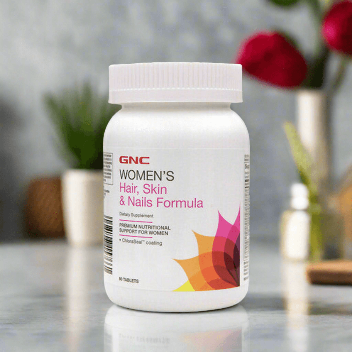 GNC Women's Hair Skin & Nails Formula - 90 Tablets - Vitamins House