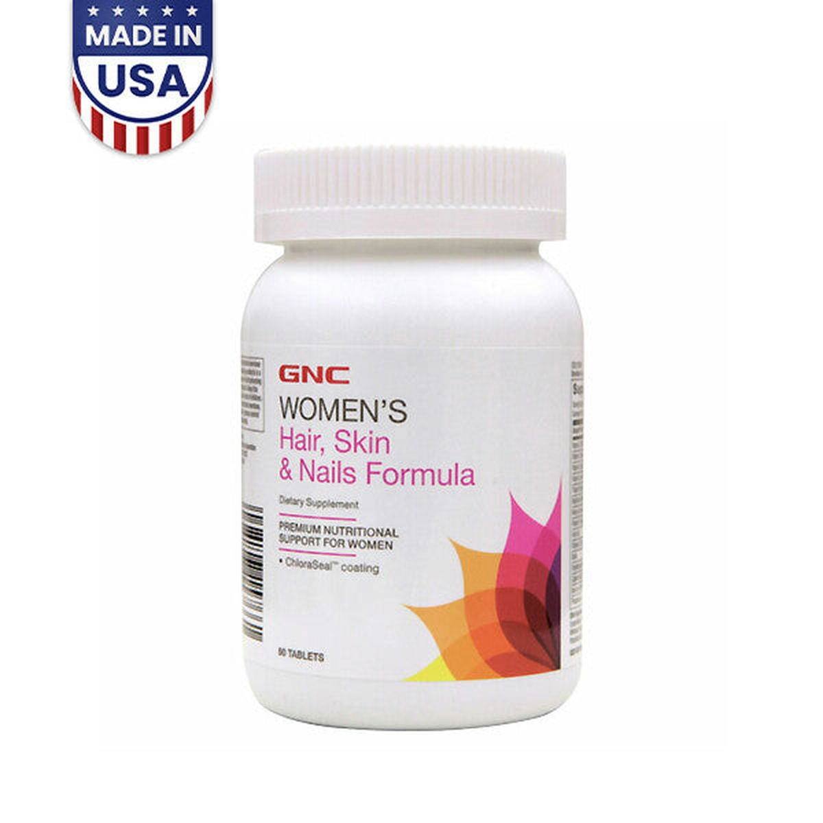 GNC Women's Hair Skin & Nails Formula - 90 Tablets - Vitamins House