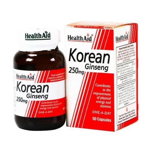 HealthAid Korean Ginseng 250mg, 50 Ct - Vitamins House