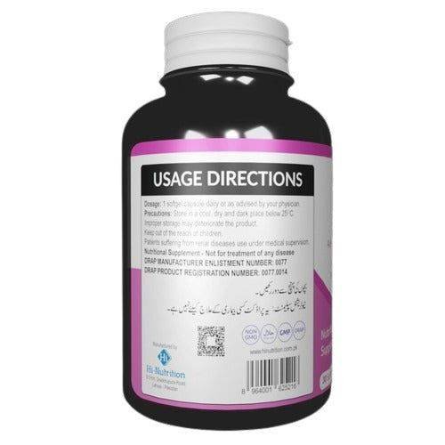 Hi-Nutrition E-GLOW ANTI-AGING, SKIN ELASTICITY, SKIN BRIGHTENING & GLOW - Vitamins House