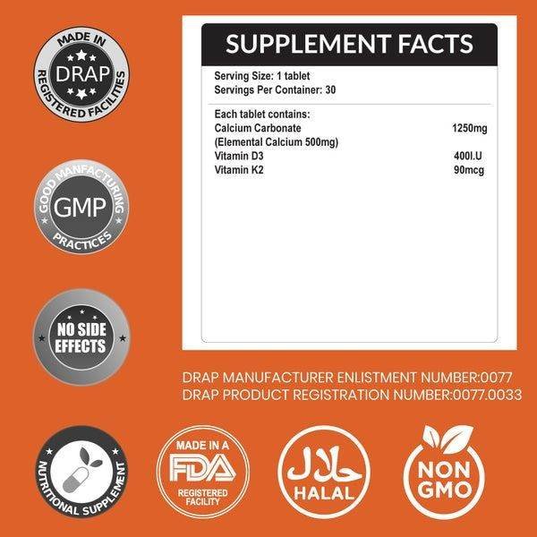 Hi-Nutrition K2-D+ Tablets - Vitamins House