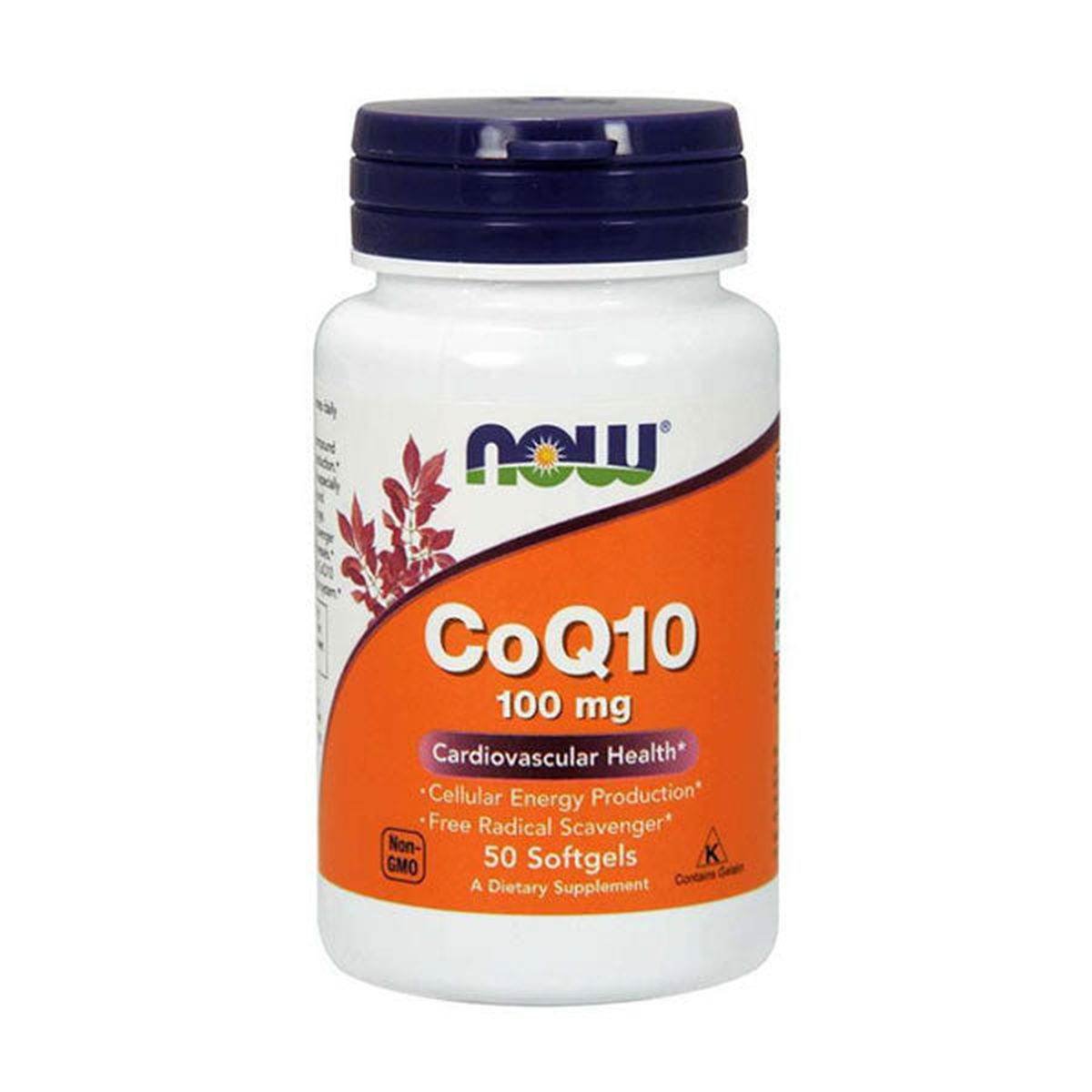 NOW CoQ10 100mg 50 Veg Capsules - Vitamins House