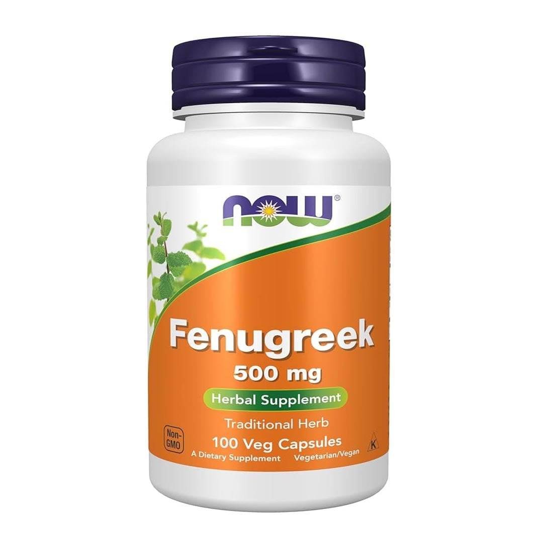 NOW Fenugreek 500mg – Herbal Supplement for Digestive Health and Wellness, 100 Capsules