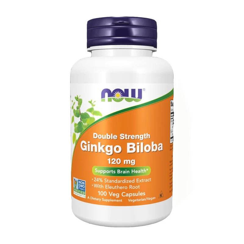 NOW Ginkgo Biloba, Double Strength 120mg, 100 Ct
