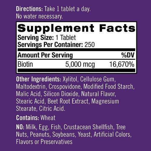 Natrol Biotin Beauty 5,000 mcg 250 ct - Vitamins House