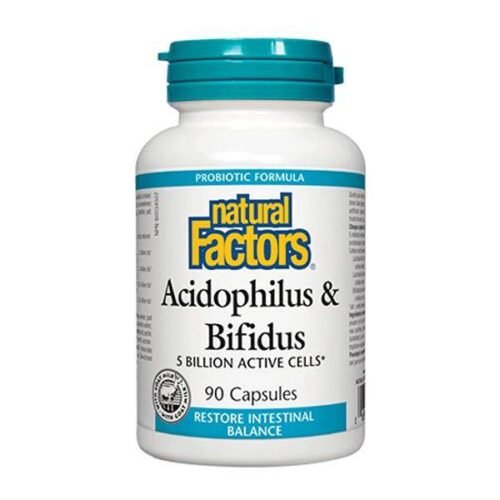 Natural Factors Acidophilus & Bifidus (Probiotic) 5 Billion Active Cells - Vitamins House