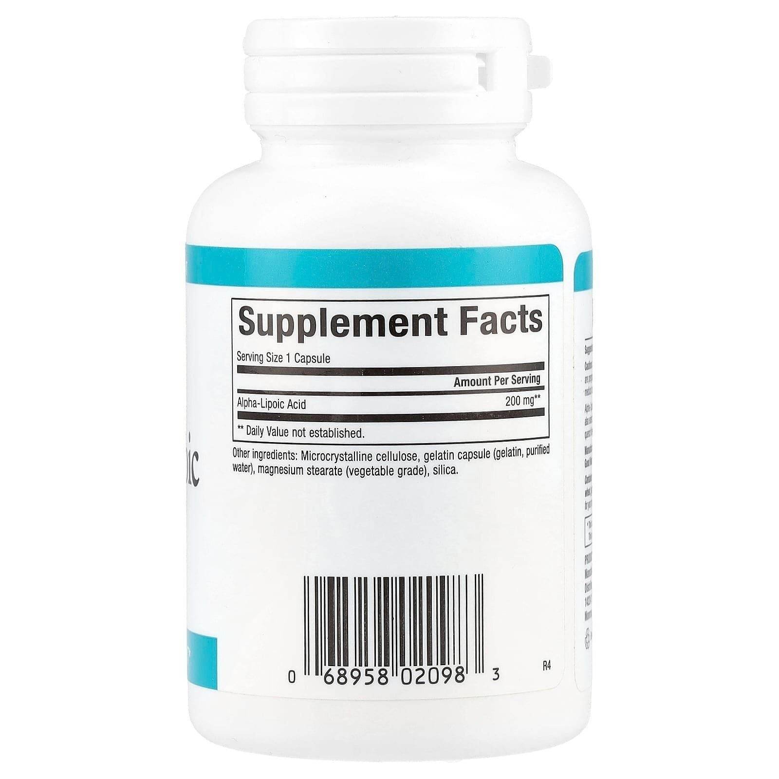 Natural Factors Alpha Lipoic Acid 200 mg, 60 Ct - Vitamins House