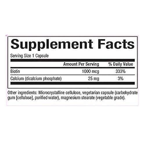 Natural Factors Biotin 1000 mcg, 90 Ct - Vitamins House