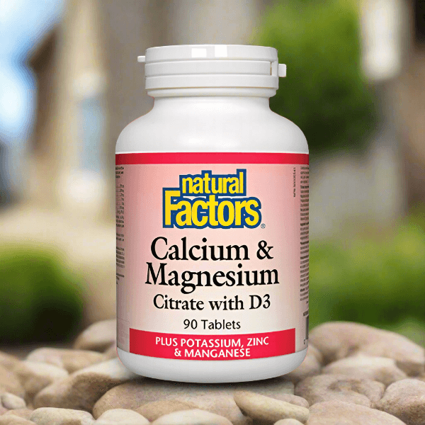 Natural Factors Calcium & Magnesium Citrate with D3, 90 Ct - Vitamins House