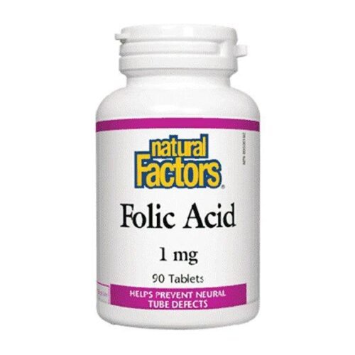 Natural Factors Folic Acid, 90 Ct - Vitamins House