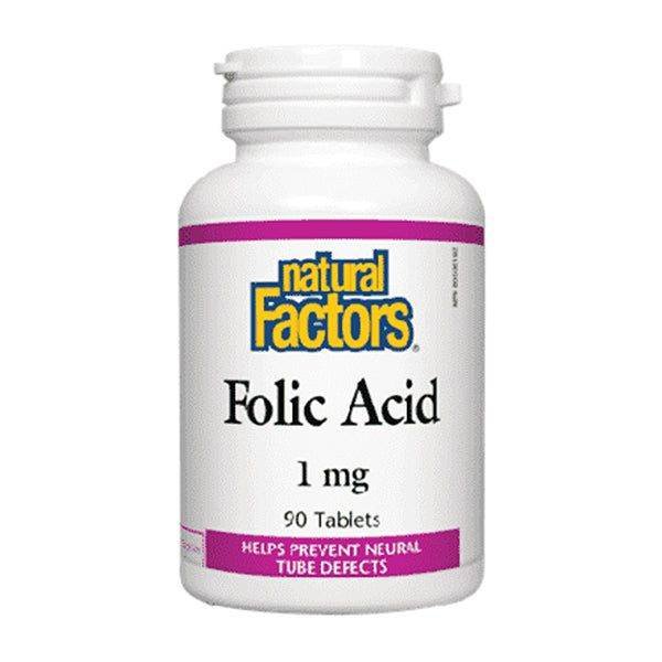 Natural Factors Folic Acid, 90 Ct - Vitamins House